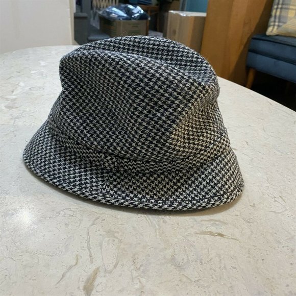 Vintage Johnny Carson Hat  Fedora Houndstooth - Picture 4 of 9